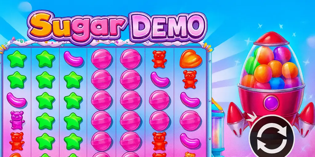 Sugar Rush demo slot screen banner