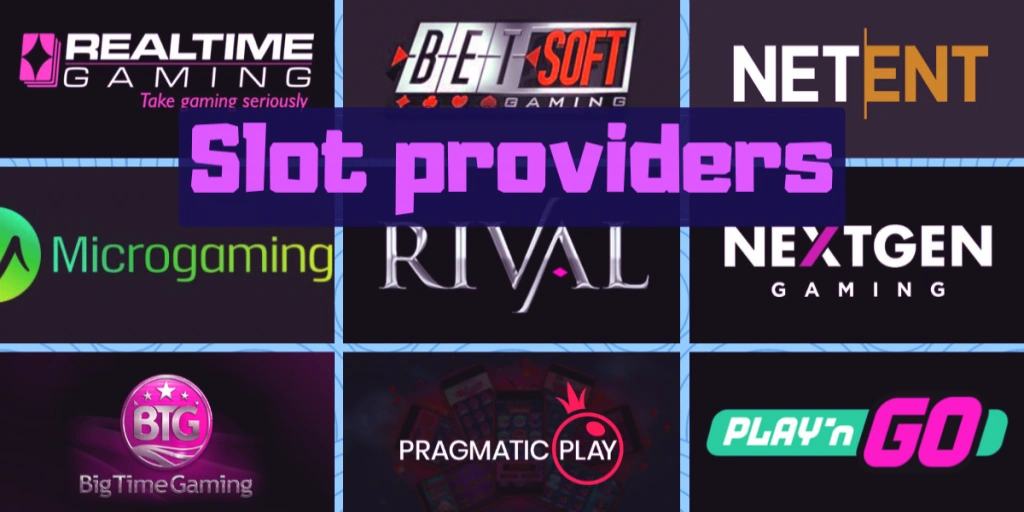 Slot providers logos banner